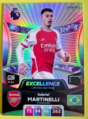 Carte Panini Prizm Premier League 2021 - Gabriel Martinelli Auto / Autographe Rookie (occ)